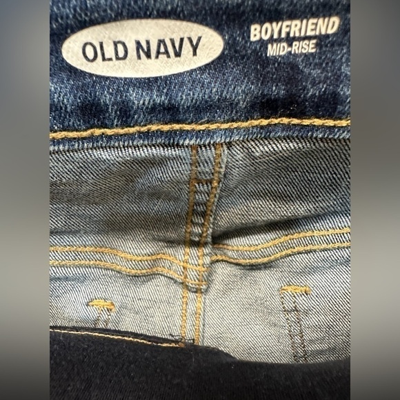 Maternity Front Low Panel OG Straight dark wash Jean Cut-Off Shorts - Picture 7 of 8